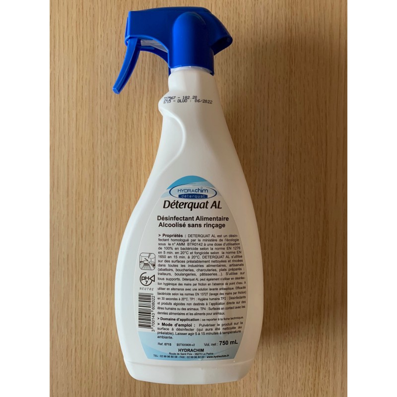 Spray de 750 ml Désinfectant surfaces et antiseptie de la peau