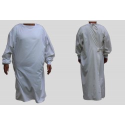 CHEMISE DE PATIENT MANCHE COURTE-JETABLE-TAILLE UNIQUE L110xla142cm