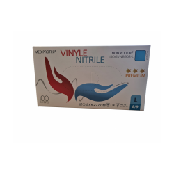 Gants Vinyle-Nitrile noir non poudré, usage unique, LAB-ONLINE