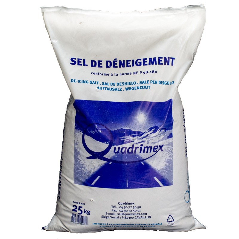 Sel de déneigement 10 kg. Prix sur demande.