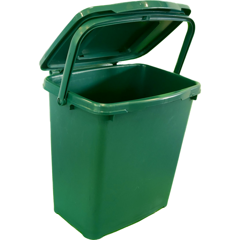 Bio seau 7L avec anse plastique VERT