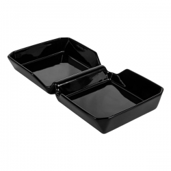 Plateau repas compartimenté / self 6 compartiments bord rond inox