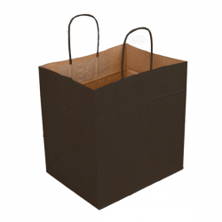 250 sacs kraft noir à...