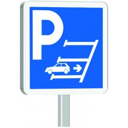 Panneau indication parking C1a - Virages